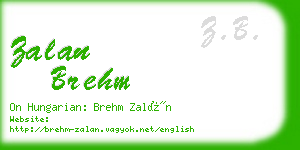 zalan brehm business card